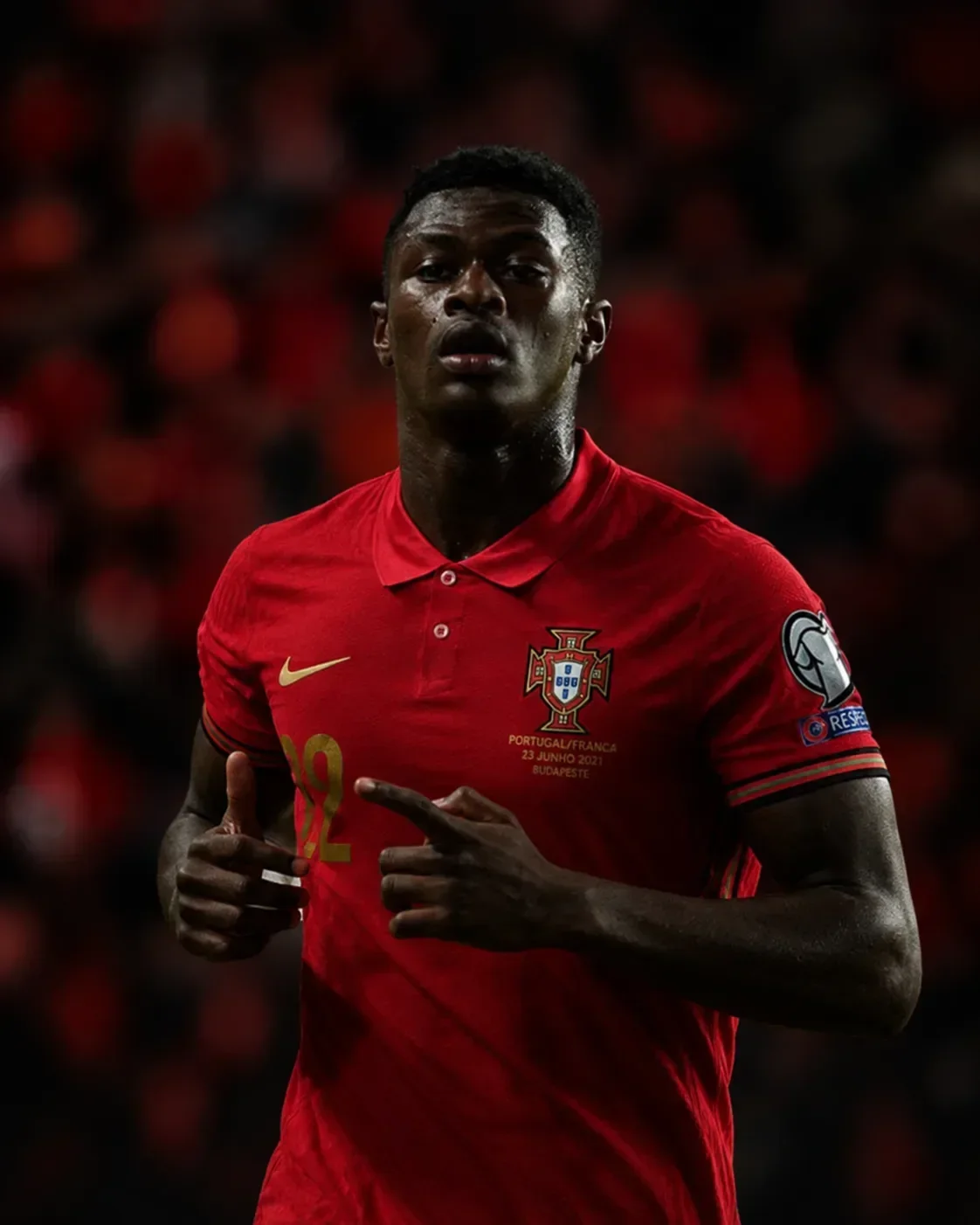 Nuno Mendes wearing Portugal number 25